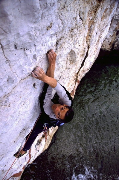 Manolo - Manolo climbing at Rovigno in Croatia.