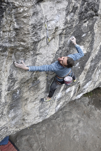 Ben Moon - Ben Moon repeating Evolution 8c+ at Raven Tor, England, in 2018, first ascended in 1995 by Jerry Moffatt 