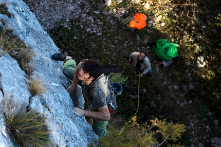 Nevegàl, Terrazza sul Lago, Faverghera - Davide Cassol climbing at Nevegàl