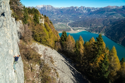 Nevegàl, Terrazza sul Lago, Faverghera - Bruno Capretta climbing at Nevegàl