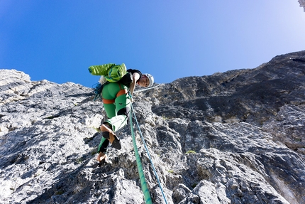 Pilastro di Misurina, Dolomiti, Peter Manhartsberger, Sabrina Ornter - In discesa da Vintage sul Pilastro di Misurina nelle Dolomiti (Peter Manhartsberger, Sabrina Ornter 23/08/2016)