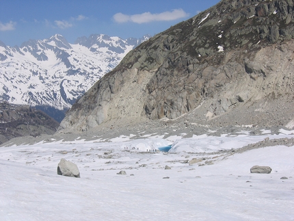 Mer de Glace, Monte Bianco - Sul ghiacciaio Mer de Glace, Monte Bianco