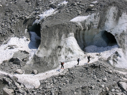 Mer de Glace, Monte Bianco - Sul ghiacciaio Mer de Glace, Monte Bianco