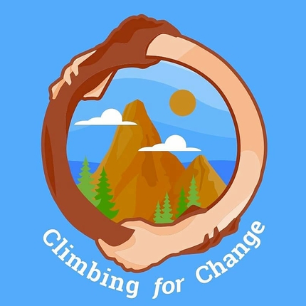 Kai Lightner - The logo of Climbing for Change launched by American rock climber Kai Lightner. The non-profit organisation aims to readdress racial inequality in rock climbing and make the outdoor industry.