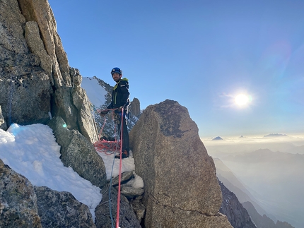 Central Pillar of Freney, Mont Blanc - Central Pillar of Freney on Mont Blanc: One Push carried out by Denis Trento and Filip Babicz