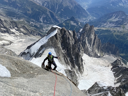 Central Pillar of Freney, Mont Blanc - Central Pillar of Freney on Mont Blanc: One Push carried out by Denis Trento and Filip Babicz