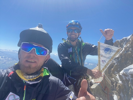 Central Pillar of Freney, Mont Blanc - Central Pillar of Freney on Mont Blanc: One Push carried out by Denis Trento and Filip Babicz