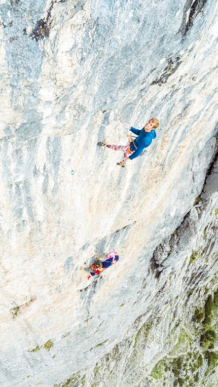 Des Kaisers neue Kleider, Wilder Kaiser, Nicolas Favresse, Sébastien Berthe - Nico Favresse and Sébastien Berthe climbing Des Kaisers neue Kleider, Wilder Kaiser, Austria 