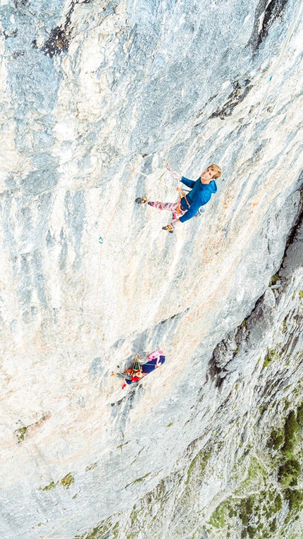 Des Kaisers neue Kleider, Wilder Kaiser, Nicolas Favresse, Sébastien Berthe - Nico Favresse and Sébastien Berthe climbing Des Kaisers neue Kleider, Wilder Kaiser, Austria 