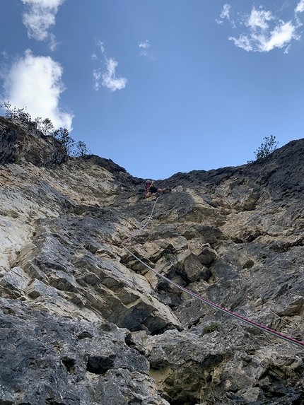 Precipitevolissimevolmente, nuova via d’arrampicata in Val dai Tamersc, Dolomiti