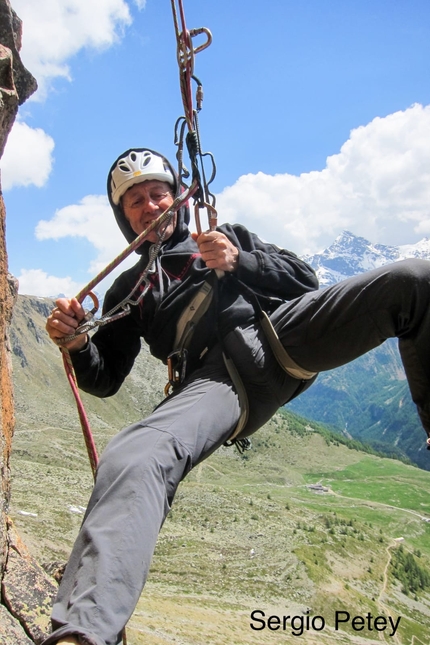 Pilier Petey, Crête Sèche, Valle d’Aosta - Sergio Petey al Pilier Petey, Crête Sèche, Valle d’Aosta