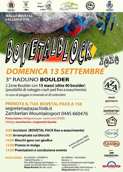 Bovetalblock 2020, il raduno boulder a Malga Bovetal in Vallarsa