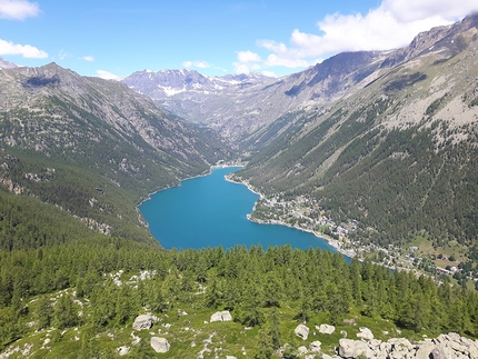 Valle Orco, Cima Pourset - Il panorama alla fine della via Viaggio Panoramico sulla Cima Pourset in Valle dell’Orco