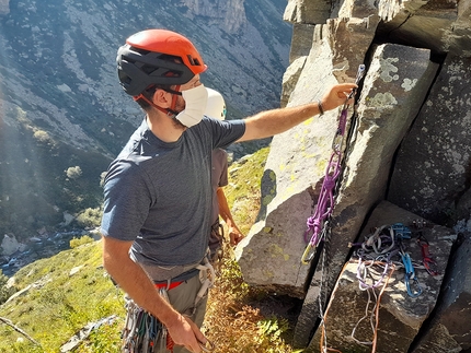 Vallone di Sea, Scuola Giusto Gervasutti - Il corso di arrampicata trad organizzato dalla Scuola Giusto Gervasutti in Vallone di Sea il 05/09/2020