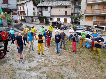 Vallone di Sea, Scuola Giusto Gervasutti - Il corso di arrampicata trad organizzato dalla Scuola Giusto Gervasutti in Vallone di Sea il 05/09/2020