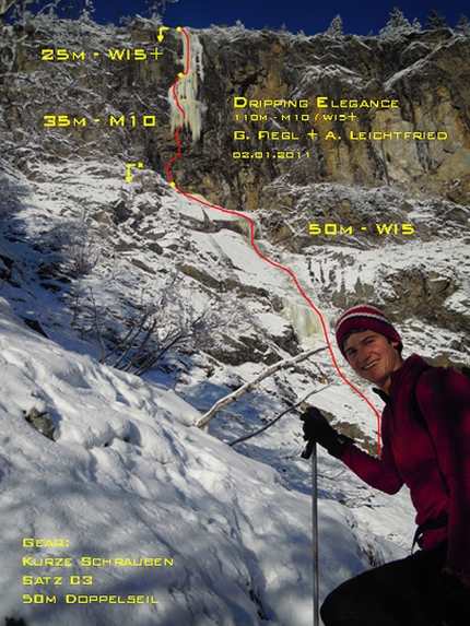 Dripping Elegance - Dripping Elegance (M10/WI5+ 110m) in the Ötztal in Austria