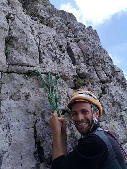 Rocchetta Alta di Bosconero, Dolomiti - Sulla Via Minorata e Minorenne, Rocchetta Alta di Bosconero nelle Dolomiti (Michele Lucchini, Tommaso Marchesini, Dimitri Bellomi 08/2020)