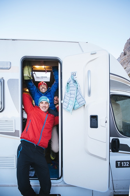 Tre Cime di Lavaredo, Dolomites, Space Vertigo - Alessandro Baù, Claudio Migliorini and Nicola Tondini... last power session before four intense days on the Tre Cime di Lavaredo, Dolomites