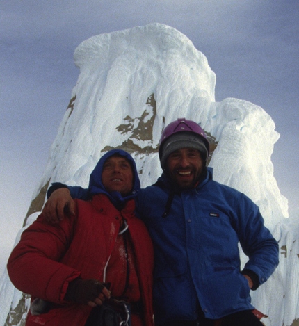 Francek Knez & Silvo Karo - Francek Knez & Silvo Karo on the summit of Torre Egger, Patagonia
