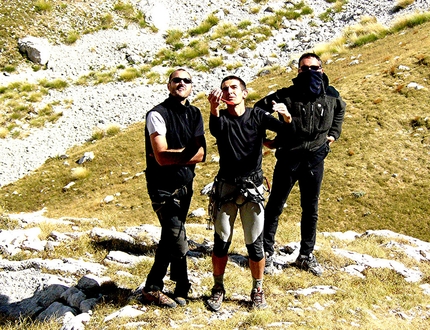 Gabriele Antonielli, Pizzo del Diavolo, Monti Sibillini - Antonio Gialletti, Michele Belia e Carlo Baccarelli nel 2011