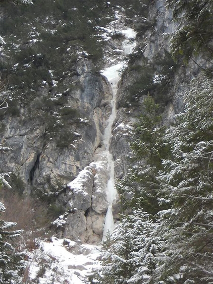 Il Regalo della Befana, new icefall in Val Grande, Dolomites
