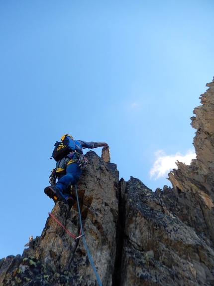 Vallone di Vertsan, Valle d'Aosta - Ezio Marlier su Cresta di Berto nel Vallone di Vertsan, Valle d'Aosta