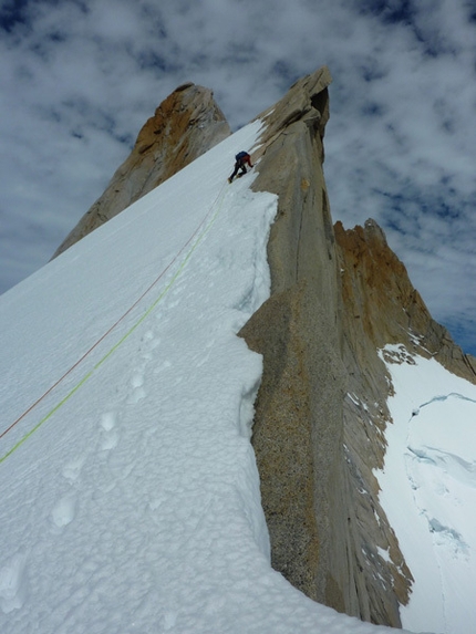 Cerro Pollone East, first ascent in Patagonia by Kauffman and Toman