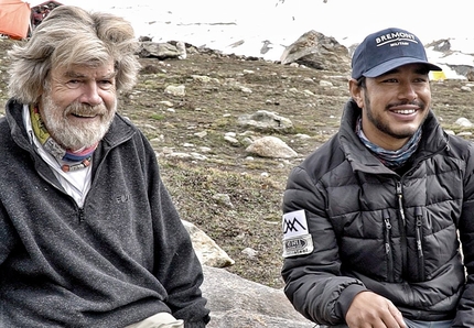 Reinhold Messner, Nirmal Purja - Reinhold Messner and Nirmal Purja at Nanga Parbat base camp, summer 2019