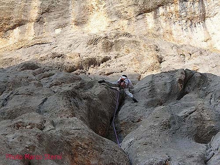 Guvercinlik Valley, Aladaglar, Turkey, Rolando Larcher, Mauro Florit, Maurizio Oviglia, Marco Sterni - Guvercinlik Valley, Ala Daglar, Turkey: Mauro Florit climbing Remembering 1955