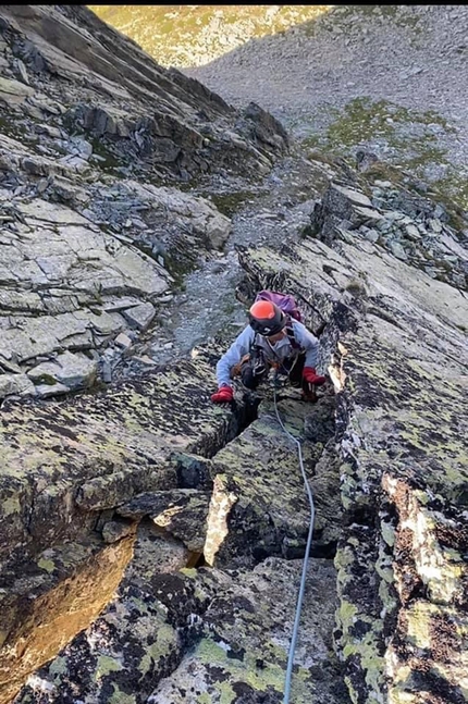 Vallone di Vertsan, Valle d'Aosta, Ezio Marlier - Ornella Roberi sulla Cresta di Berto, Pic de Charmantagne, Vallone di Vertsan