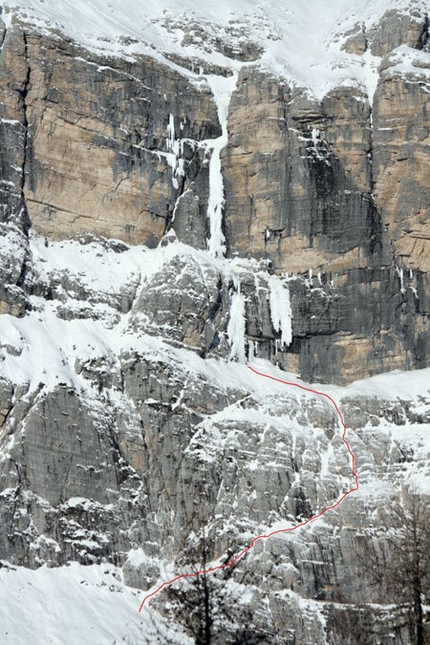 Cascata Solo per i tuoi occhi - Monte Pelmo - Tracciato avvicinamento