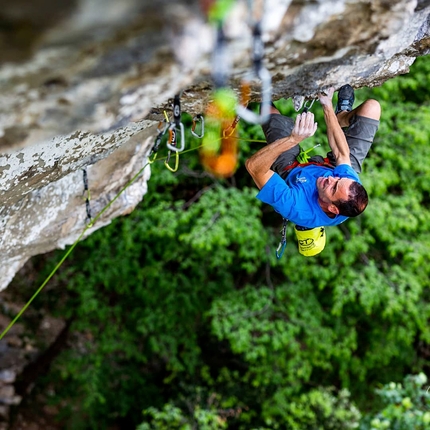 Matteo Gambaro in Val Pennavaire raccoglie Narcissus 9a/+