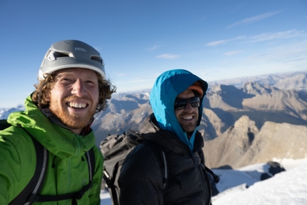 Mount Forbes, Canada, Alik Berg, Quentin Roberts - Mt. Forbes, Canada: Alik Berg and Quentin Roberts making the first ascent of the East Face, October 2020
