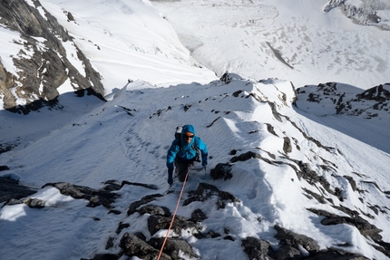 Mount Forbes, Canada, Alik Berg, Quentin Roberts - Mt. Forbes, Canada: Alik Berg and Quentin Roberts making the first ascent of the East Face, October 2020
