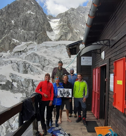 Grandes Jorasses, Via Cassin, Dario Bertoletti, Diego Manini, Luca Masarati - Via Cassin Grandes Jorasses: sorrisi al Boccalatte