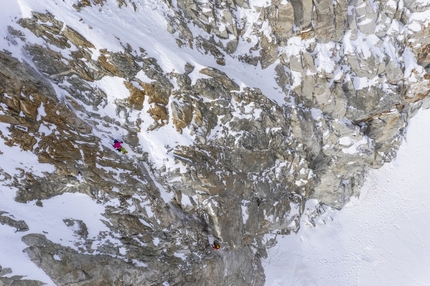 Grand Flambeau, Monte Bianco - Anna Torretta in azione nel settore Cuori di Ghiaccio al Grand Flambeau, Monte Bianco