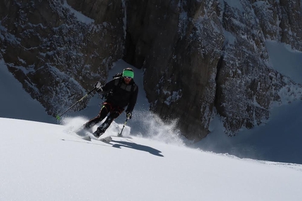 Scialpinismo Marmarole, Antelao, Sorapiss, Dolomiti - Traversata della Forcella Ghiacciaio - Antelao (Piani Antelao, Cima Fanton, Forc. Ghiacciaio, Val d'Oten)