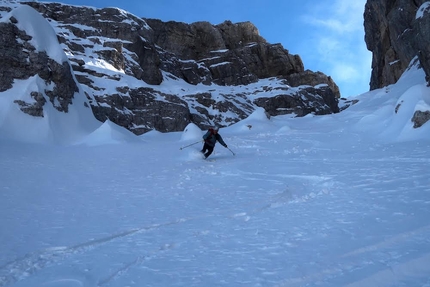 Scialpinismo Marmarole, Antelao, Sorapiss, Dolomiti - Traversata della Forcella Ghiacciaio - Antelao (Piani Antelao, Cima Fanton, Forc. Ghiacciaio, Val d'Oten)