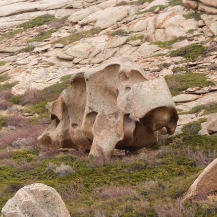 Rock climbing Bekatau - Ata, Kazakhstan,   Kirill Belotserkovskiy - Bekatau-Ata, Kazakhstan: the granite boulders