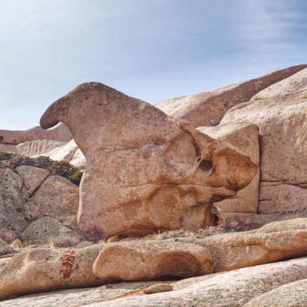 Rock climbing Bekatau - Ata, Kazakhstan,   Kirill Belotserkovskiy - Bekatau-Ata, Kazakhstan: the granite boulders