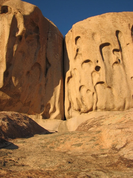 Rock climbing Bekatau - Ata, Kazakhstan,   Kirill Belotserkovskiy - Bekatau-Ata, Kazakhstan: Candle - one of the most stunning offwidths we found here.