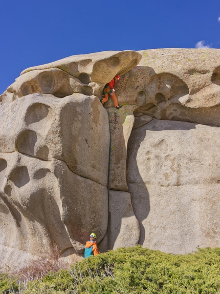 Rock climbing Bekatau - Ata, Kazakhstan,   Kirill Belotserkovskiy - Bekatau-Ata, Kazakhstan: Kirill Belotserkovskiy on Kok Archa, 6b at Mavzoleyniy sector.