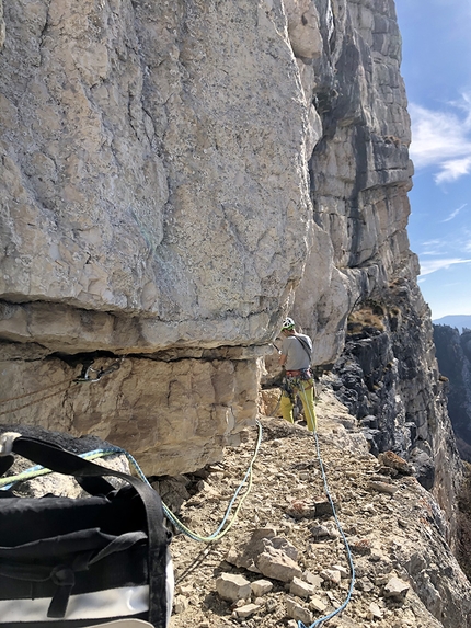 Campolongo arrampicata, Marco Toldo, Matthias Stefani, Franco Zuccollo, Renato Borgo - Marco Toldo e Matthias Stefani ripetendo la Diretta del Cafelate a Campolongo