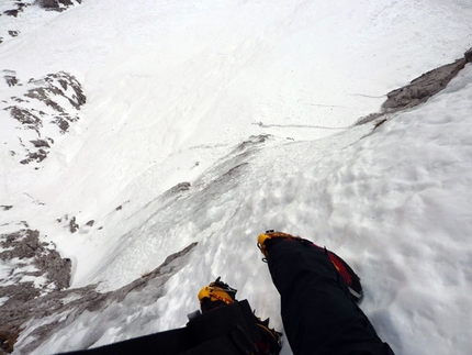 Pizzo della Pieve, first winter solo by Ivo Ferrari