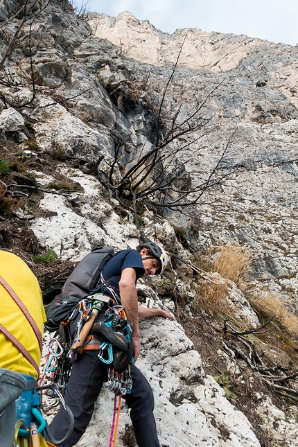 Pale di San Lucano, Martin Dejori, Titus Prinoth, Alex Walpoth  - Si aprono le danze su Guardiano dei sogni, Terza Pala di San Lucano, Pale di San Lucano, Dolomiti (Martin Dejori, Titus Prinoth, Alex Walpoth 01-04/11/2020)