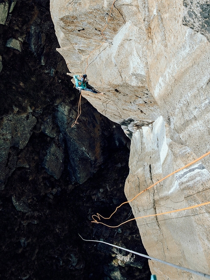 Federica Mingolla, Valle Orco, Caporal - Federica Mingolla climbing Angels and Demons on Caporal in Valle dell'Orco