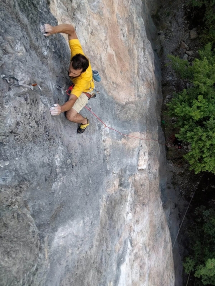 Falesia di Lodrino - Francesco Cancarini, Val Trompia - In arrampicata nella Falesia di Lodrino - Francesco Cancarini in Val Trompia