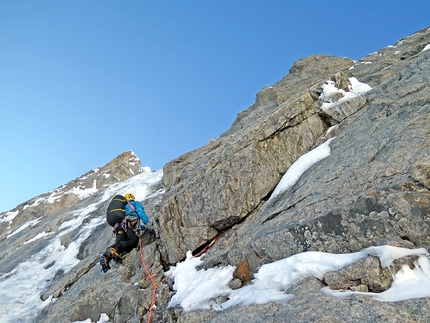 Brêche Picco Gugliermina, Monte Bianco, Enrico Bonino, Nicolas Meli  - Enrico Bonino sale Vols incertains, Brêche del Pic Gugliermina, Monte Bianco