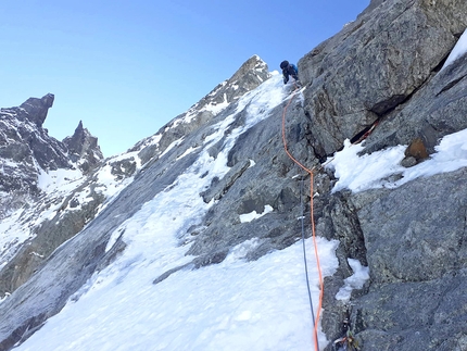 Brêche Picco Gugliermina, Monte Bianco, Enrico Bonino, Nicolas Meli  - Enrico Bonino e Nicolas Meli su Vols incertains, Brêche del Pic Gugliermina, Monte Bianco