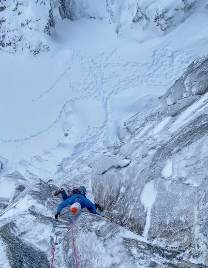 Church Door Buttress, Bidean nam Bian, Scozia, Greg Boswell - Hamish Frost sul primo tiro di False Penance, Church Door Buttress, Bidean nam Bian, Scozia